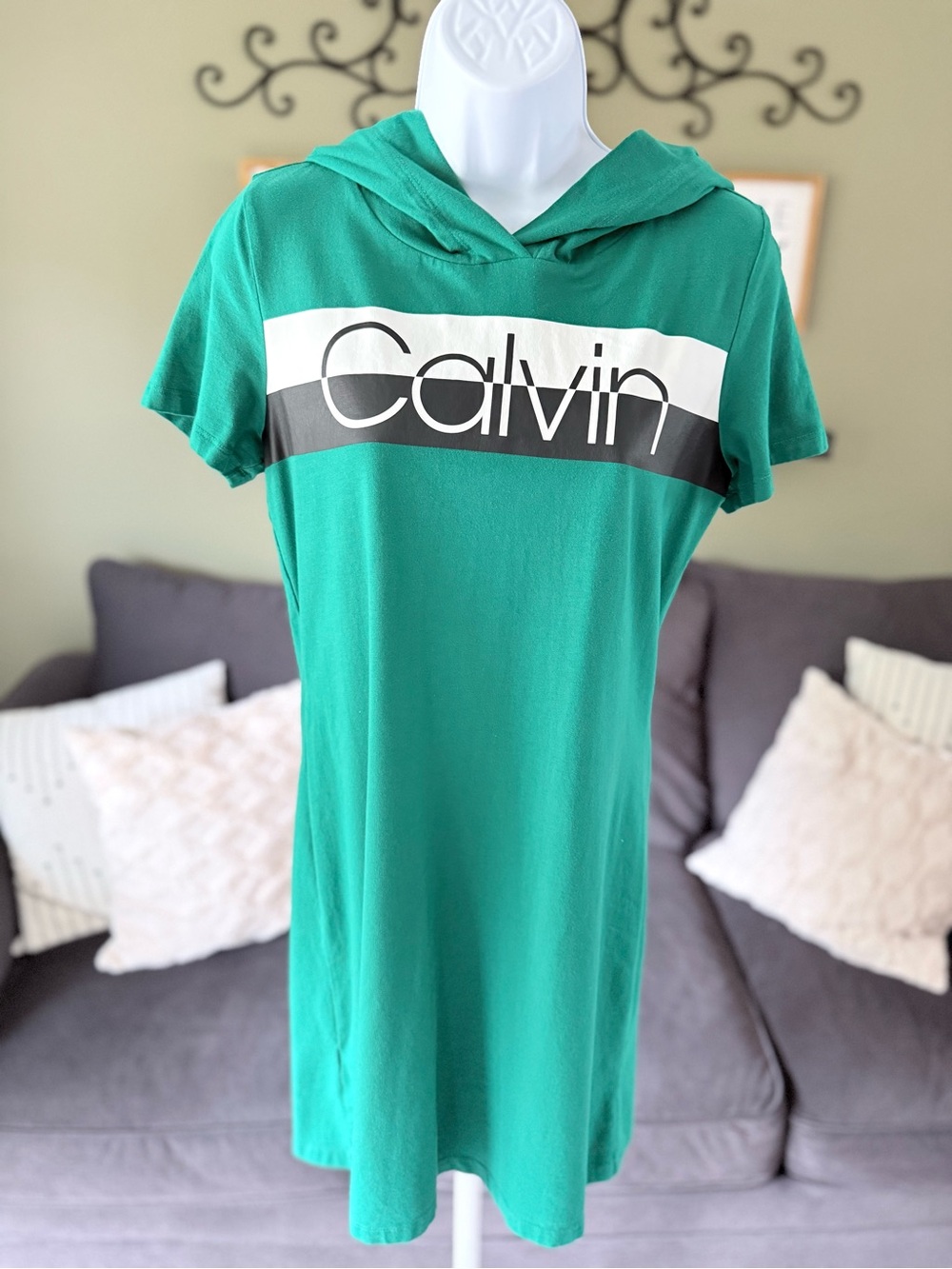 Calvin Klein Teal Green Pullover Hoodie